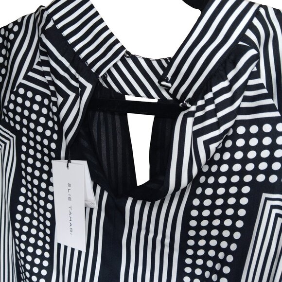 Elie Tahari The Olivia Silk-Blend Blouse NWT - Flaw - Picture 6 of 10